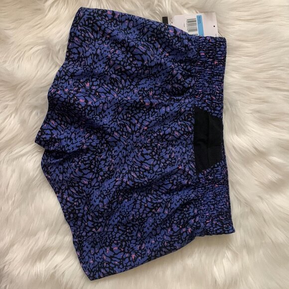 NIKE Women's One Dri-Fit Mid-Rise 3" Shorts in Purple/Black Sz MEDIUM - Picture 5 of 6